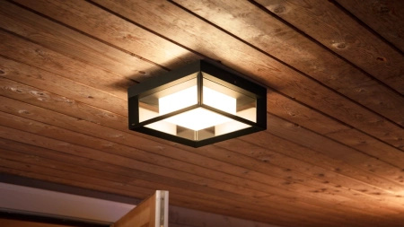 Kinkiet Ogrodowy LED Lampa Zewnętrzna Elewacyjna 15.2W 1140lm IP44 White and Color Ambiance RGB + TW Czarna Inteligentna SMART Zigbee Bluetooth Econic Philips HUE