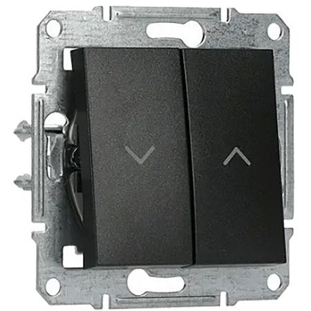 Włącznik Żaluzjowy Roletowy bez Ramki Podwójny Asfora IP20 Antracyt