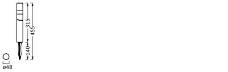 Lampa Ogrodowa Zewnętrzna LED Reflektor Wbijany Solarny 1W 40lm 3000K IP44 Czarny Endura Ledvance