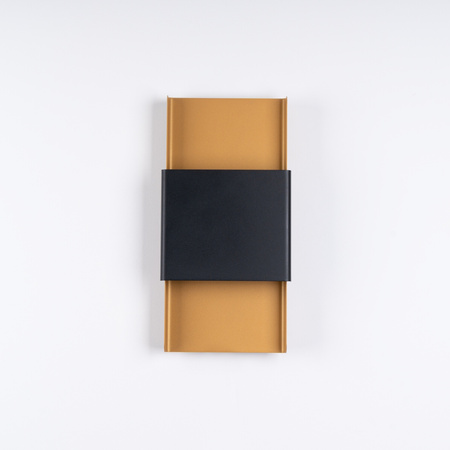 Lampa Ścienna Kinkiet 2x G9 Prostokątna Złota Czarna Nowoczesna Durlin Sollux