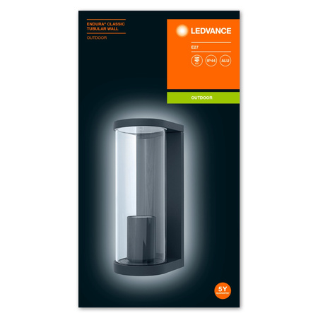 Lampa Ogrodowa Zewnętrzna Kinkiet Elewacyjny LED IP44 Szary Endura Ledvance