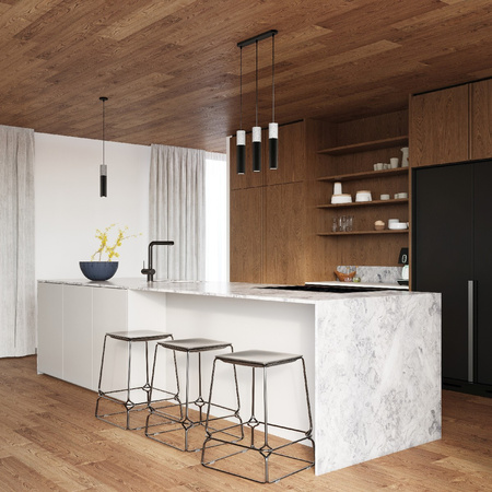 Lampa Sufitowa Oprawa Natynkowa SPOT TUBA 3x GU10 Wisząca Zwis Tubularna Czarna Szara Nowoczesna Borigio Sollux