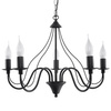 Lampa Sufitowa Wisząca Żyrandol 5x E14 Żyrandol Nieregularna Czarna Nowoczesna Minerwa Sollux