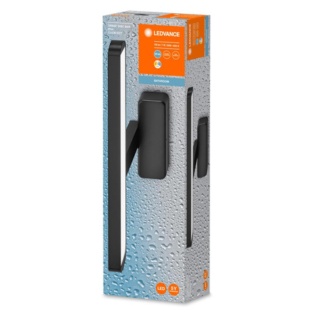 Lampa Łazienkowa LED Kinkiet Nad Lustro Ściemnialny 7W 300lm CCT Czarny IP44 40cm Obris Ledvance