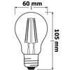 Żarówka LED A60 E27 5.8W = 60W 806lm 2700K Ciepła CRI90 300° Filament Ściemnialna SUPERSTAR PLUS CLASSIC Osram