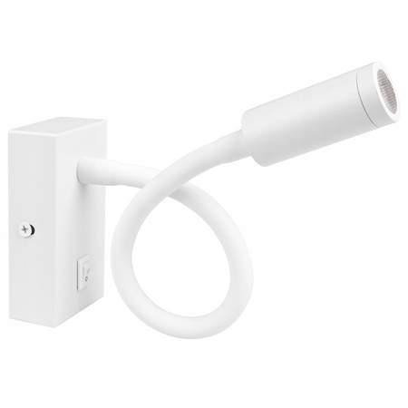 Lampa Ścienna LED Elastyczny Kinkiet do Czytania LEO 3W 4000K Biały