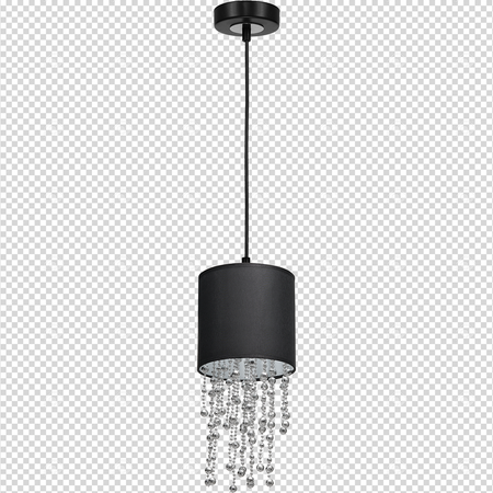 Lampa wisząca ALMERIA 1xE27 Elegancka Sznury Korali Srebrna MLP6429 Milagro Metal + Tworzywo sztuczne+ Tkanina