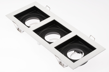 Oprawa HALOGENOWA GEMINUS Podtynkowa Ruchoma KWADRAT Biała 3x GU10