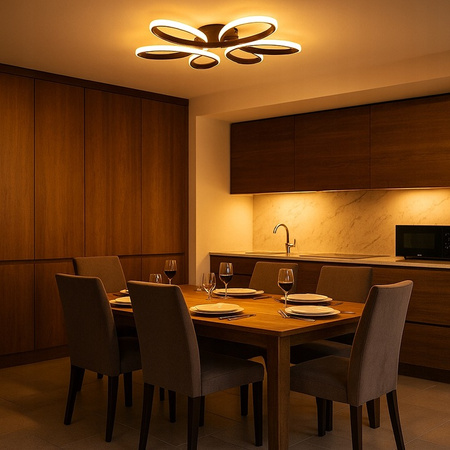 Lampa Sufitowa Żyrandol LED GALAXIS VIRGO 72W czarny + Pilot