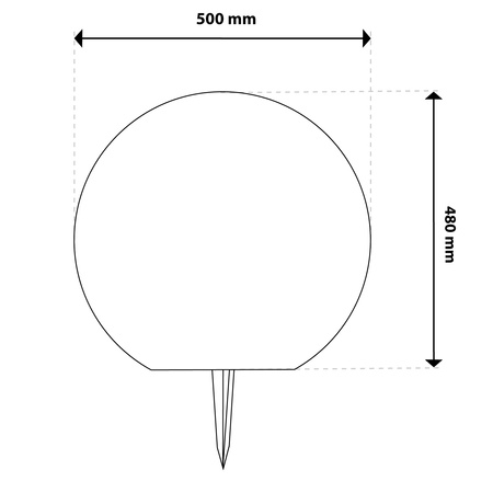 Lampa Solarna Ogrodowa LED Wbijana Ozdobna Naziemna Lampka Kula Zewnętrzna RGB + PILOT