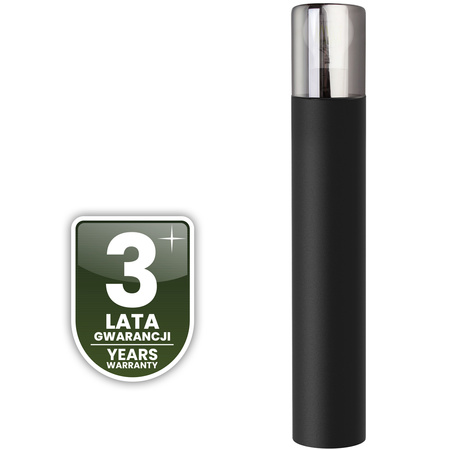 Lampa Ogrodowa Stojąca Zewnętrzna Słupek NA ŻARÓWKE E27 Czarna SZKŁO IP54 60 cm SALVIA LUMILED