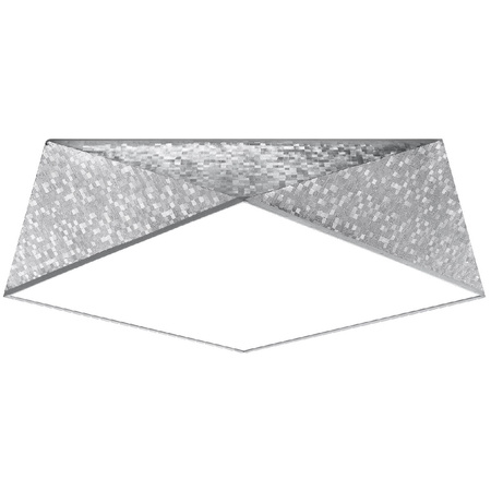 Lampa Sufitowa Plafon 3x E27 Geometryczna Srebrna Nowoczesna Hexa Sollux