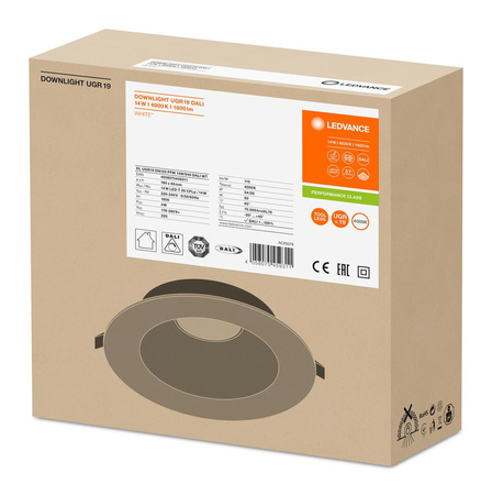 Panel LED Oprawa Podtynkowa Punktowa 14W 1600lm 4000K Neutralna Ściemnialna Oczko Spot Biały Downlight Ledvance