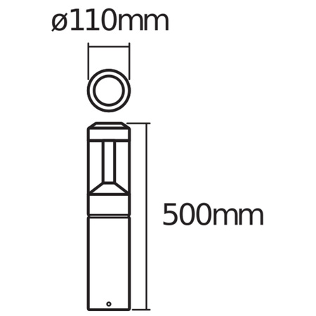 Lampa Ogrodowa Słupek Zewnętrzny Stojący LED 12W 610lm 3000K Ciepła Szary IP44 Endura Osram
