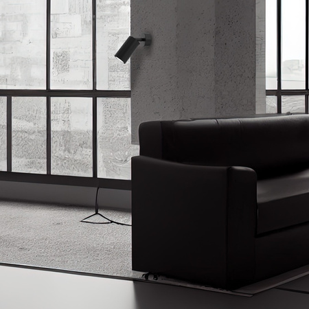 Lampa Ścienna Kinkiet HUDSON Czarna 1xGU10 Milagro