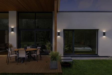 Lampa Ogrodowa Zewnętrzna Kinkiet Elewacyjny LED 7.5W 340lm 3000K IP65 Szary Endura Ledvance