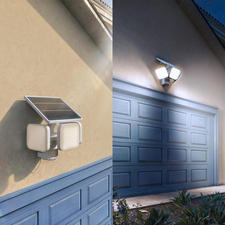 Lampa Solarna Naświetlacz Solarny 24.5W 4000lm 5000K Neutralna IP65 Biały z Czujnikiem Ruchu UltraEfficient Zyren Philips