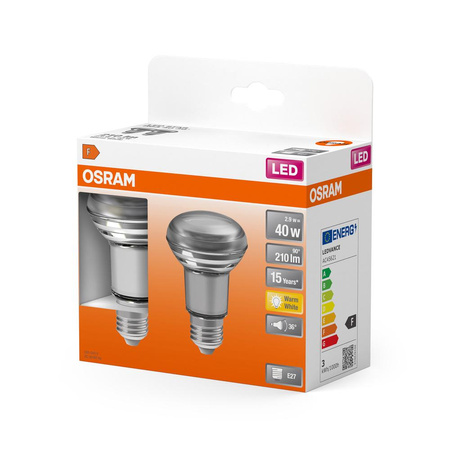 2x Żarówka LED R63 Reflektor E27 2.9W = 40W 210lm 2700K Ciepła 36° STAR Osram