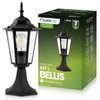 Lampa Ogrodowa Zewnętrzna E27 SŁUPEK LATARNIA 39cm Czarna BELLIS LUMILED