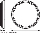 Plafon LED lampa sufitowa ORBIS Plate 24W 2500lm ciepła-zimna 43cm SMART+ WiFi LEDVANCE