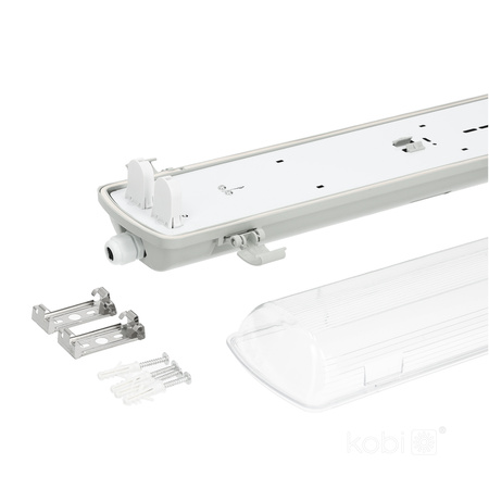 Oprawa Lampa Hermetyczna LED Świetlówkowa G13 IP65 Szara Hermic Kobi