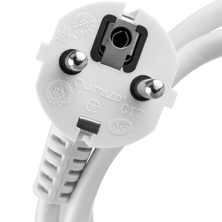 Przedłużacz Sieciowy Kabel z Uziemieniem Listwa Zasilająca 4 Gniazda 1.5m Biały Sznur Lendo Lumiled