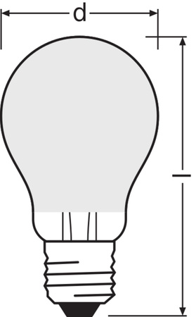 Żarówka LED A60 E27 2.6W = 40W 481lm 2700K Ciepła 300° Ściemnialna CLASSIC Osram
