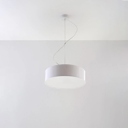 Lampa Sufitowa Wisząca Plafon 2x E27 Okrągła Biała Minimalistyczna Arena Sollux