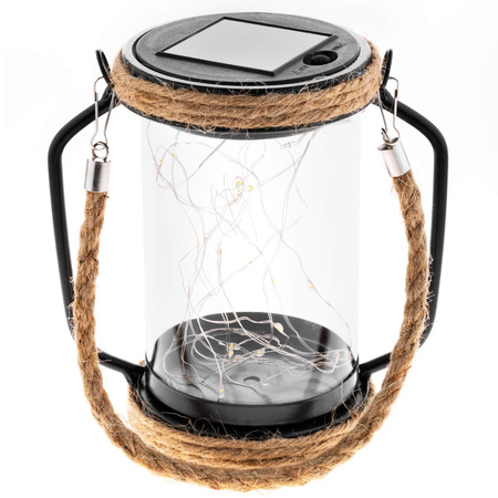 Lampa Solarna LED Zewnętrzna Ogrodowa Wisząca Stojąca Latarenka 3000K IP44 Czujnik Zmierzchu