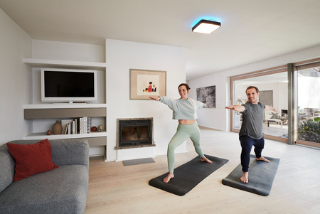 Plafon LED Lampa Oprawa Natynkowa 28W 1700lm RGB CCT z Podświetleniem Ściemnialna 35cm Czarny SMART+ WiFi Orbis Ledvance