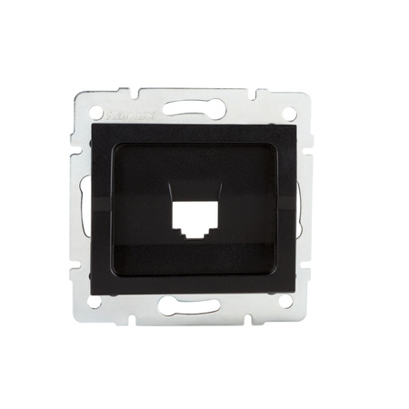 Adapter Gniazda RJ45 Internetowe Kwadratowe Czarne LOGI Kanlux