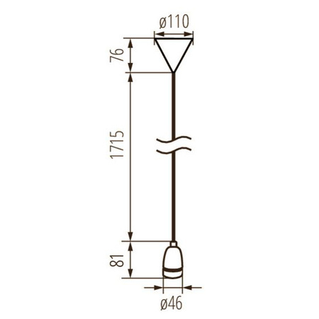 Lampa wisząca ZWIS ceramiczna oprawka sznur 1xE27 Biała Tokia P-W/B Kanlux