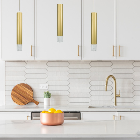 Lampa Wisząca Sufitowa TUBI Złota 1xGU10 Milagro