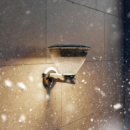 Kinkiet Ogrodowy Lampa Zewnętrzna Elewacyjna Solarny 3.8W 400lm 2700K Ciepła IP44 Czarna z Czujnikiem Ruchu Kyna Philips