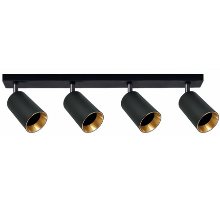 Lampa Listwa Oprawa Sufitowo-Ścienna LED 4 x GU10 MARIBEL Czarny GOLDLUX (Polux)