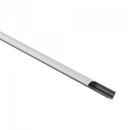 Profil Aluminiowy LED Narożny Natynkowy Czarny 2m z Kloszem Mroźnym do Taśm LED + Zaślepki seria RW Ecolight