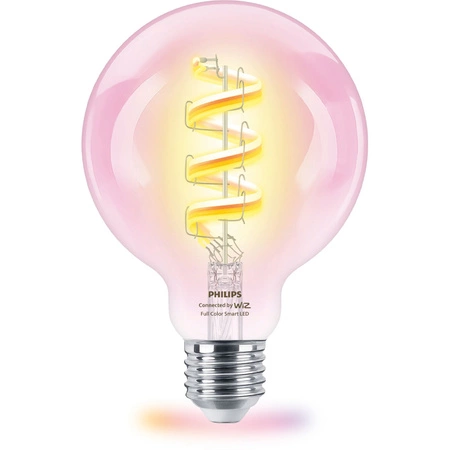 Żarówka LED E27 Kula G95 6.3W = 40W 470lm 2200-6500K RGB + TW FILAMENT Inteligentna SMART WiFi Bluetooth Aplikacja WiZ Philips