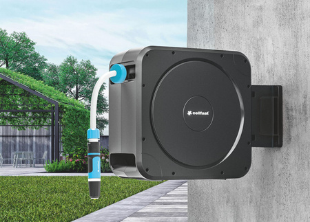 Zwijacz Automatyczny na Wąż Ogrodowy z Wężem 20m Końcówki + Zraszacz Zestaw ERGO CELLFAST