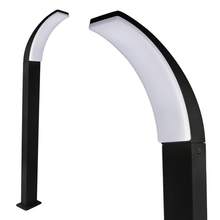 Lampa Ogrodowa LED Słupek Zewnętrzny Stojący 12W 1600lm 4000K Neutralna 180° Czarna IP44 Amy Sanico Goldlux