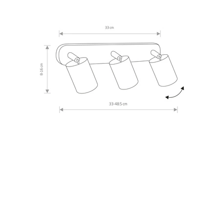 Lampa Sufitowa Oprawa Natynkowa Reflektor Punktowa 3x GU10 Biała Nowoczesna EYE SPOT 6016 Nowodvorski