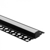 Profil Aluminiowy LED do Płyt GK Gipsowych REGIPS Podpłytkowy do Glazury Czarny 1m z Kloszem Mlecznym do Taśm LED + Zaślepki seria GN Ecolight