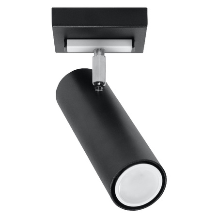 Lampa Sufitowa Oprawa Natynkowa SPOT TUBA Reflektor GU10 Ruchoma Tubularna Czarna Nowoczesna Direzione Sollux