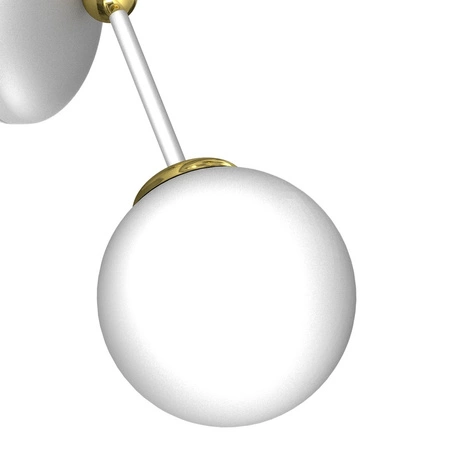 Lampa Ścienna Kinkiet JOY Biała Złota 2xE14 Milagro