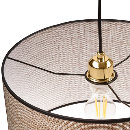 Lampa Wisząca Sufitowa MOKKA e27 Czarna Złota LM - 1.222 Lamkur