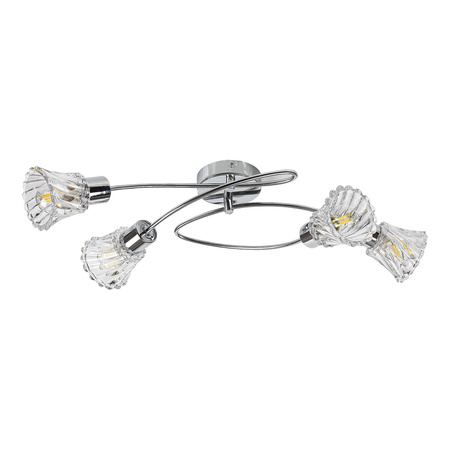 Lampa Sufitowa Żyrandol 4x E14 Chrom Klasyczny Hestia Rabalux