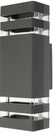 Kinkiet Ogrodowy Elewacyjny Podwójny góra dół INEZ DUO LED 2x GU10 ALUMINIUM Ciemno-szary IP54