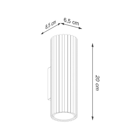 Lampa Ścienna Kinkiet 2x GU10 Aluminiowa Taupe Karbon Deep Space SL.1760 Sollux