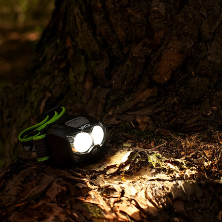 Latarka czołowa LED COB XTE Akumulatorowa USB IP65 Profesjonalna Vayox