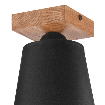 Lampa Sufitowa LULA E27 Czarna Dębowa LM-1.200 Lamkur
