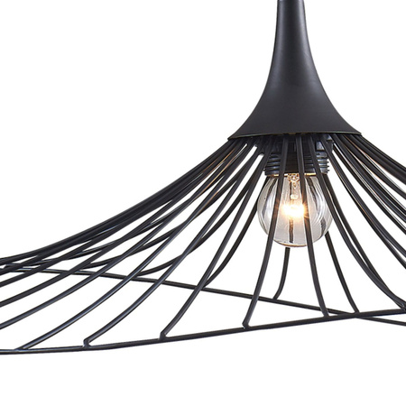 Lampa Sufitowa Wisząca Zwis E27 Czarna Arielle Sanico Goldlux